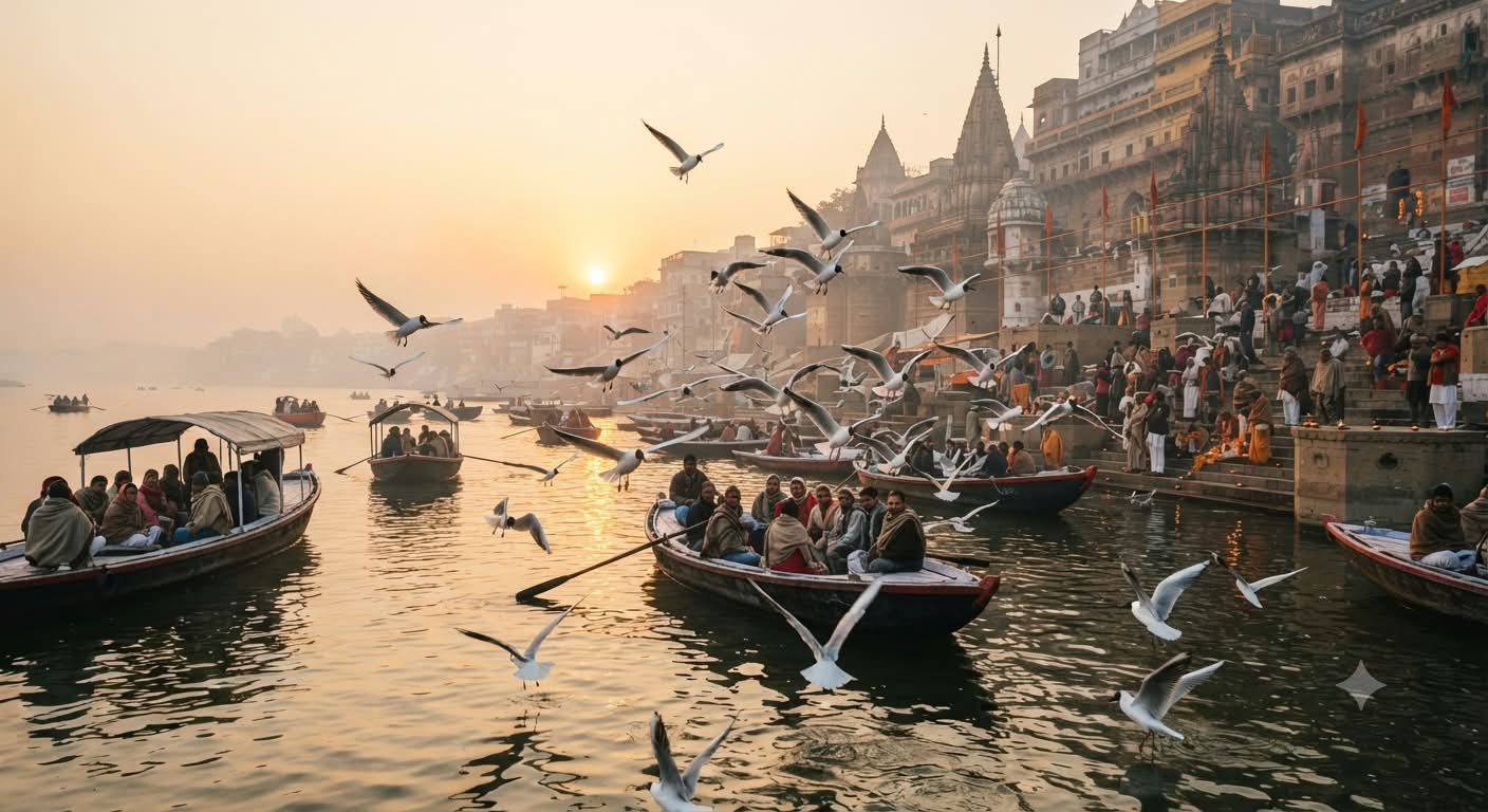 Boat ride on the Ganges in Varanasi