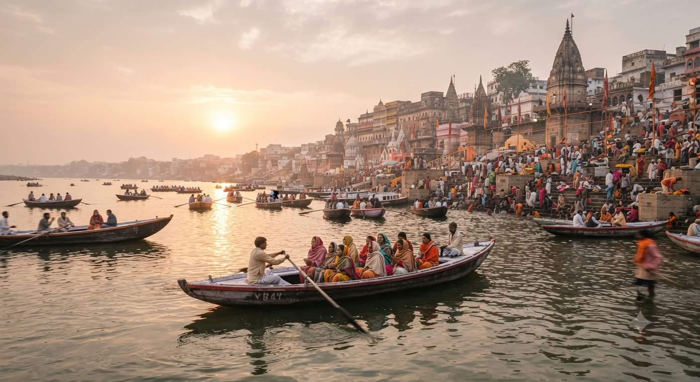 Varanasi Ganga Ghats in India