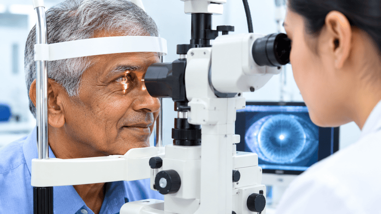 Ophthalmologist providing cataract and eye care